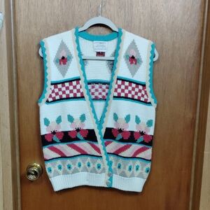 Chico's Multicolor Patterned Sweater Vest